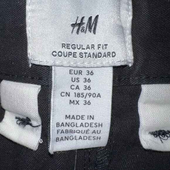 H&M regular fit coupe standard black pants size 36 NWT - Picture 5 of 8